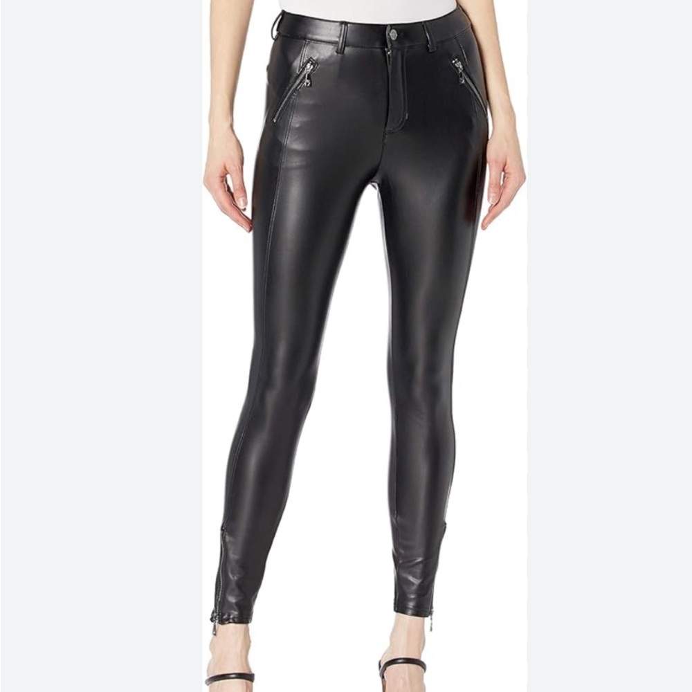 Guess Black Faux Leather Outerwear